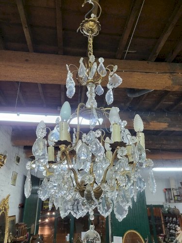 LUSTRE A PAMPILLES 8 AMPOULES N6