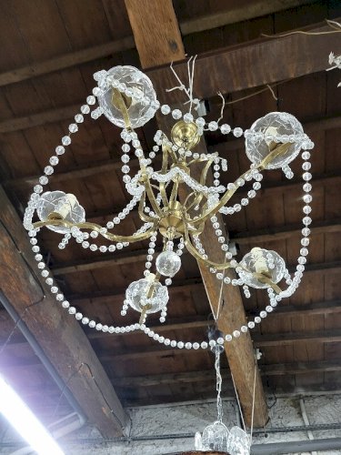 LUSTRE A PAMPILLES A GUIRLANDE 5 AMPOULES N33