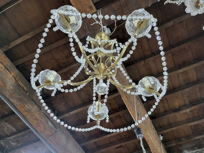 LUSTRE A PAMPILLES A GUIRLANDE 5 AMPOULES N33