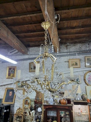 LUSTRE A PAMPILLES A GUIRLANDE 5 AMPOULES N33