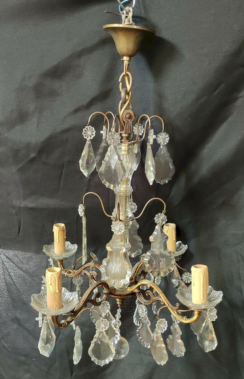 Lustre Ancien Murano Style 'Maria Teresa' Début 1900 - Couleurs Transparent Et Rose, En Parfait état