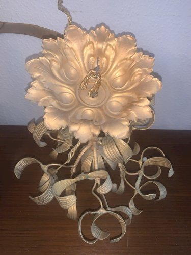 Lustre en bronze boule de gui art nouveau 1900's