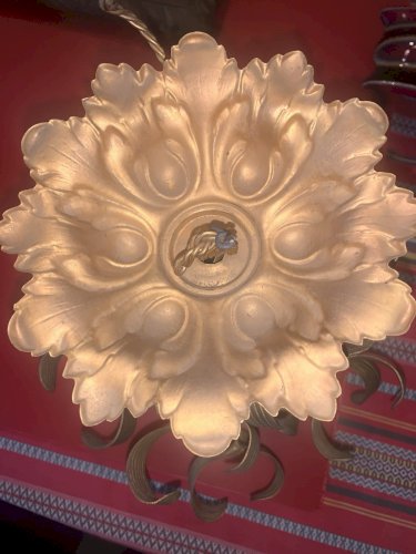 Lustre en bronze boule de gui art nouveau 1900's