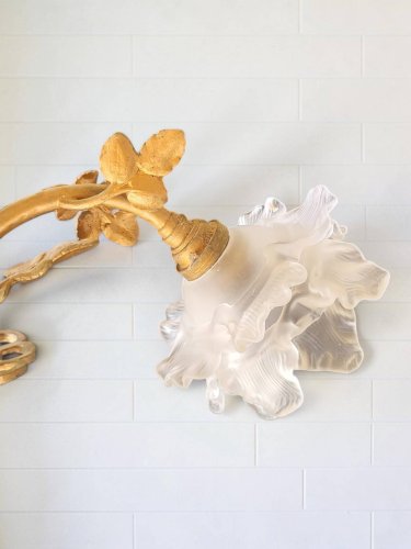 Lustre en bronze Louis XVI