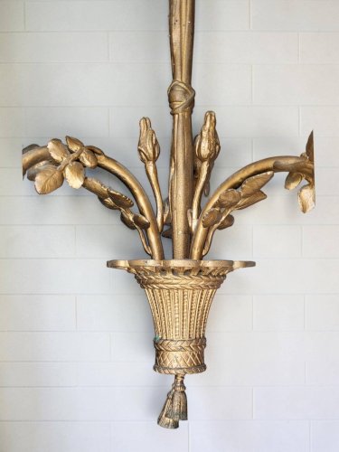 Lustre en bronze Louis XVI