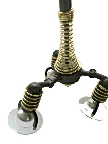 lustre moderne design 3 branches plastique et dorure marque Esto