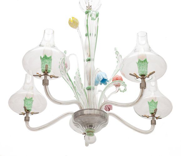 Lustre Murano 5 feux