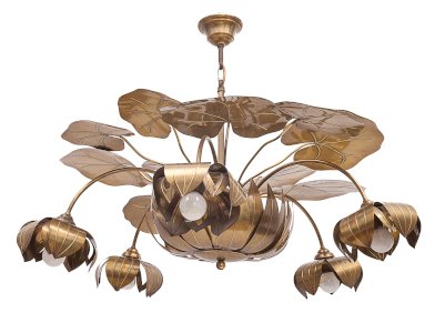 Lustre nénuphar 10 feux Maison Jansen