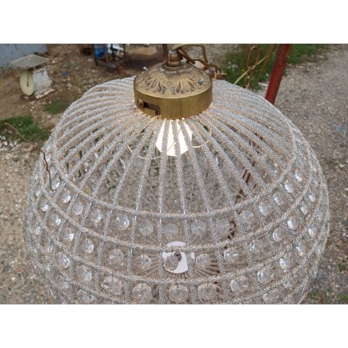 Lustre Rond à Pampilles