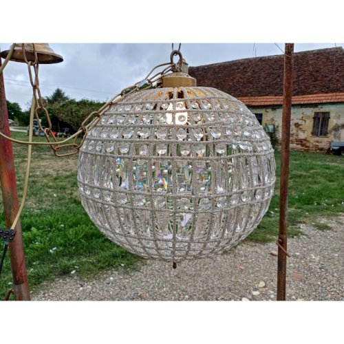 Lustre Rond à Pampilles