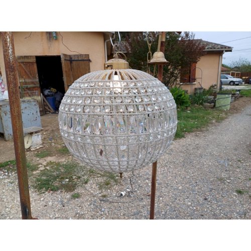 Lustre Rond à Pampilles
