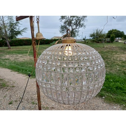 Lustre Rond à Pampilles