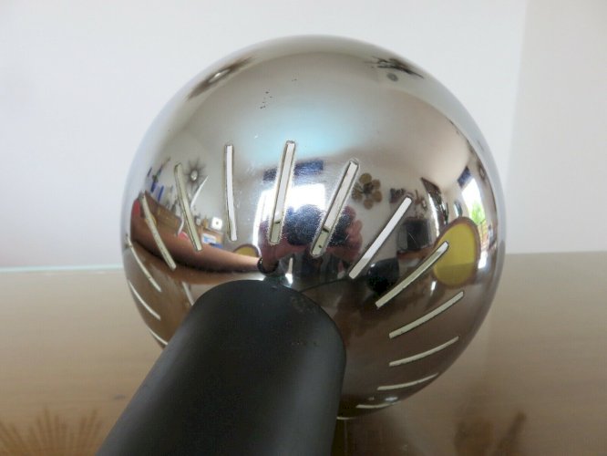 LUSTRE SUSPENSION EN METAL CHROME ANNEES 70 VINTAGE
