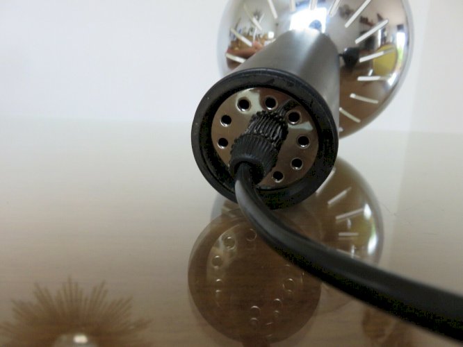 LUSTRE SUSPENSION EN METAL CHROME ANNEES 70 VINTAGE