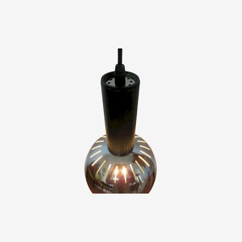 LUSTRE SUSPENSION EN METAL CHROME ANNEES 70 VINTAGE