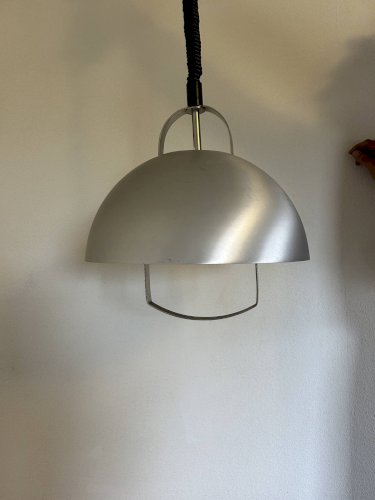 lustre up and own en métal brossé 1970