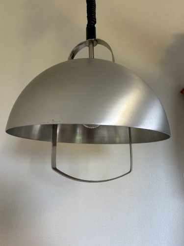 lustre up and own en métal brossé 1970
