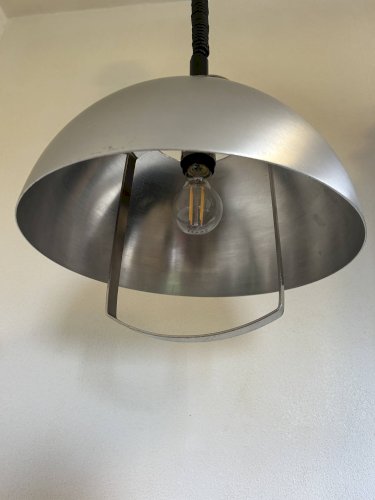lustre up and own en métal brossé 1970