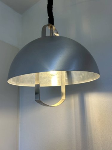 lustre up and own en métal brossé 1970