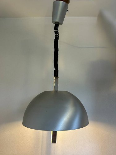 lustre up and own en métal brossé 1970