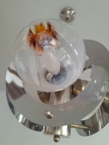 Lustre vintage Mazzega en verre de Murano, suspension design