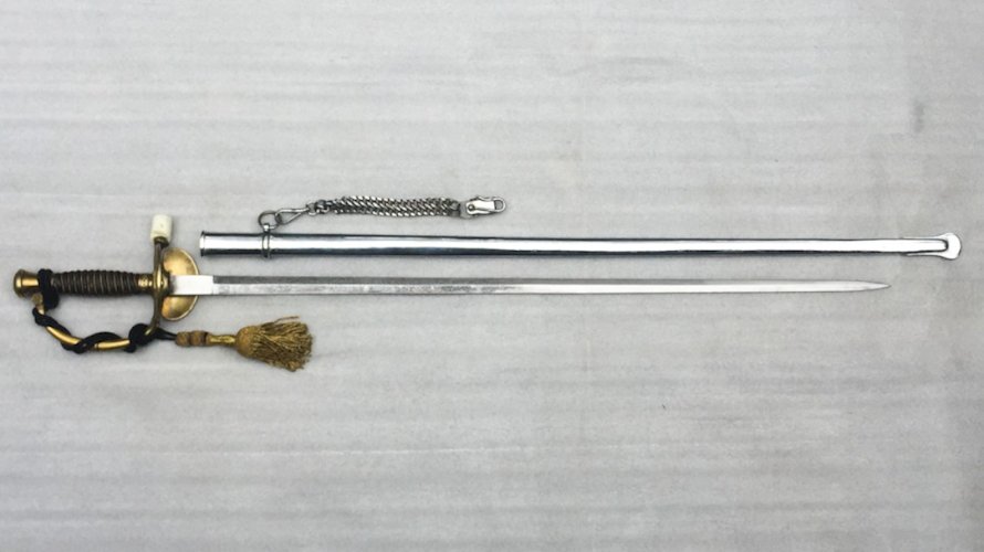 LUXUEUSE & TRES RARE ÉPÉE / SABRE COLONIALE, CONGO BELGE, M1845, LEOPOLD II, 1 ÉTOILE, XIX, ORIGINAL