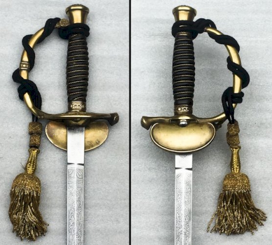 LUXUEUSE & TRES RARE ÉPÉE / SABRE COLONIALE, CONGO BELGE, M1845, LEOPOLD II, 1 ÉTOILE, XIX, ORIGINAL