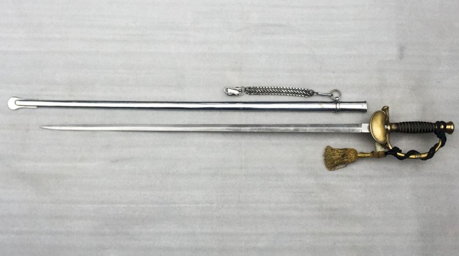 LUXUEUSE & TRES RARE ÉPÉE / SABRE COLONIALE, CONGO BELGE, M1845, LEOPOLD II, 1 ÉTOILE, XIX, ORIGINAL