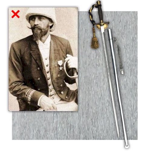 LUXUEUSE & TRES RARE ÉPÉE / SABRE COLONIALE, CONGO BELGE, M1845, LEOPOLD II, 1 ÉTOILE, XIX, ORIGINAL