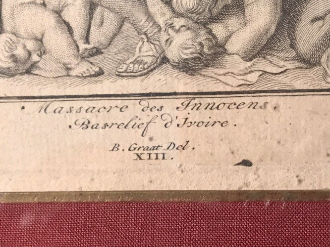 M. Pool / Van Bossuit / Graat Gravure  Ancienne XVIIIème Massacre Des Innocents