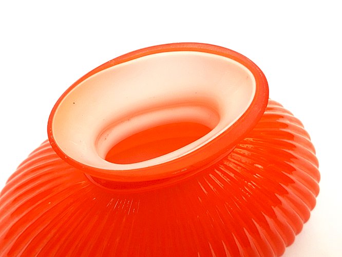 Magnifique applique Napoléon 3 bronze et opaline orange