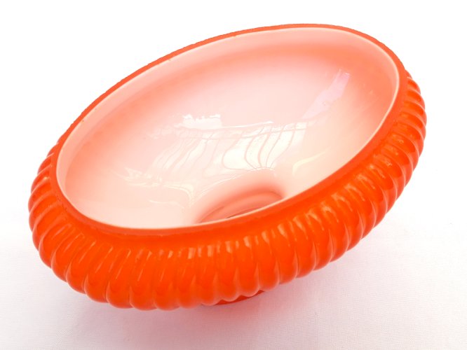 Magnifique applique Napoléon 3 bronze et opaline orange