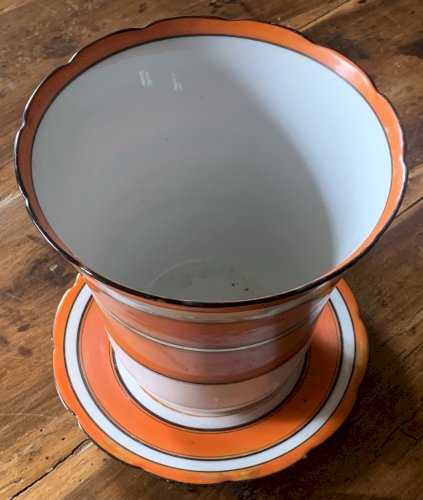 magnifique cache pot en porcelaine fine XIXe Paris Chantilly St Cloud