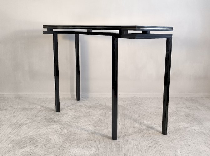 ?✨ Magnifique console design Pierre Vandel Paris 1970'S noir laqué, très bel état ✨?