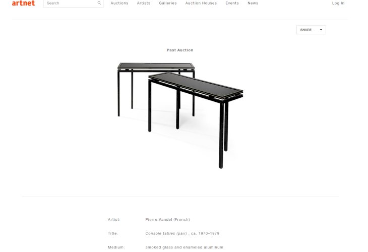 ?✨ Magnifique console design Pierre Vandel Paris 1970'S noir laqué, très bel état ✨?