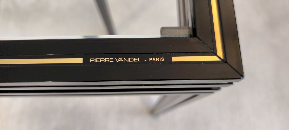 ?✨ Magnifique console design Pierre Vandel Paris 1970'S noir laqué, très bel état ✨?