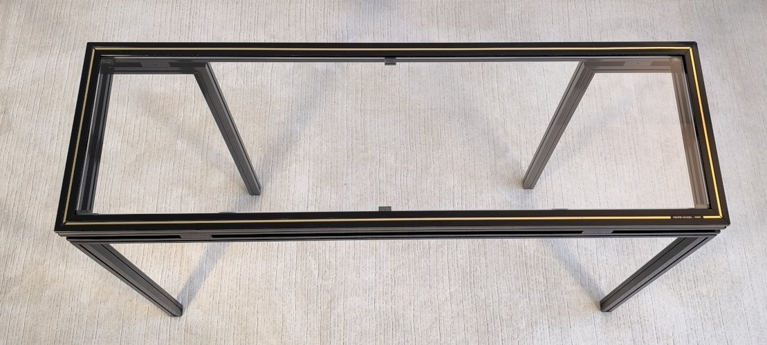 ?✨ Magnifique console design Pierre Vandel Paris 1970'S noir laqué, très bel état ✨?