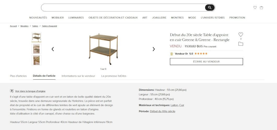 ?✨Magnifique desserte Bar Maison Jansen – Laiton, bronze et cuir à la feuille d’or – Circa 1950✨?