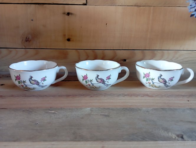 Magnifique ensemble de 3 tasses Sarreguemines 