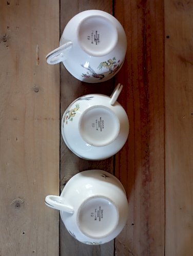 Magnifique ensemble de 3 tasses Sarreguemines 
