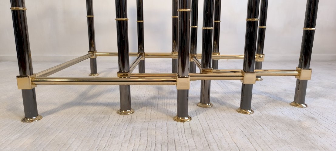 Magnifique ensemble tables gigognes Roche Bobois 1980’s en superbe état 