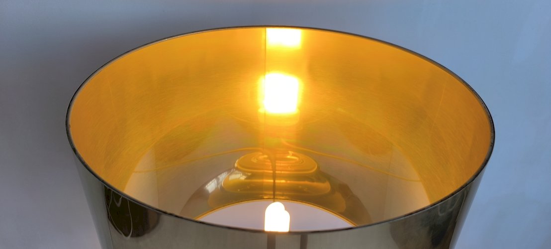 ? ✨ Magnifique grande lampe italienne 1960 céramique / or — Esprit Bitossi / Zaccagnini ✨?