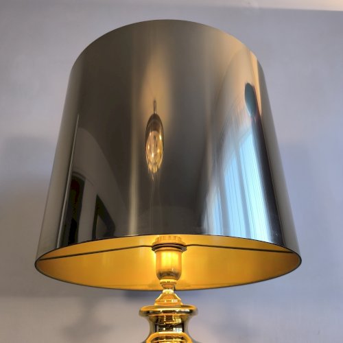 ? ✨ Magnifique grande lampe italienne 1960 céramique / or — Esprit Bitossi / Zaccagnini ✨?