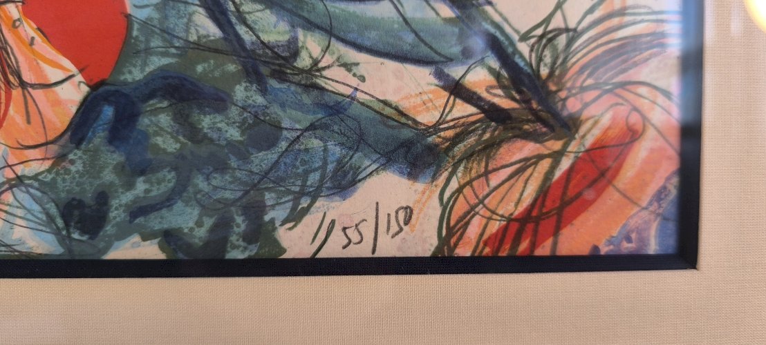 ✨✨✨ Magnifique lithographie originale signée numérotée ‘’Nu Aux Dahlias’’ de Jean Baptiste Valadié ✨✨✨