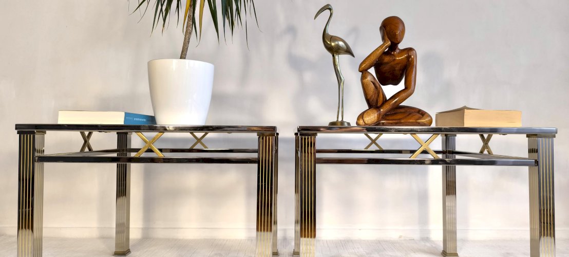 Magnifique paire de tables basses ORSENIGO ITALY gamme Art Deco Collezione