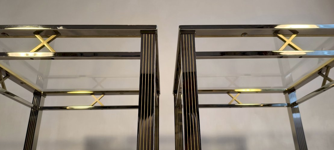 Magnifique paire de tables basses ORSENIGO ITALY gamme Art Deco Collezione