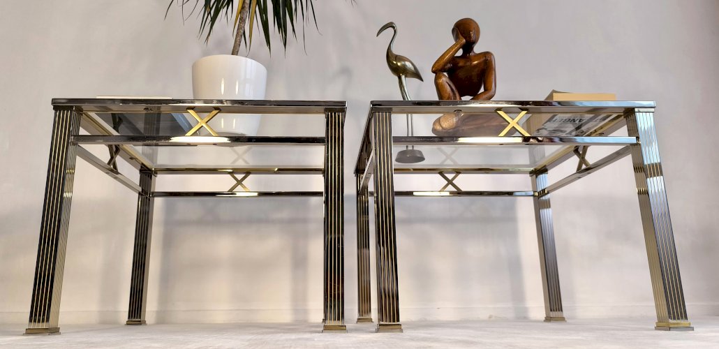Magnifique paire de tables basses ORSENIGO ITALY gamme Art Deco Collezione