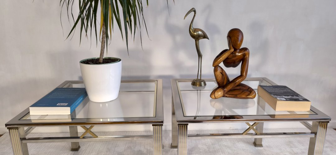 Magnifique paire de tables basses ORSENIGO ITALY gamme Art Deco Collezione