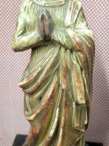 MAGNIFIQUE VIERGE DOREE EN BOIS DU XIX ème SIECLE