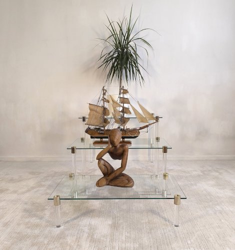 Magnifiques tables basses d’appoint - étagère Charles Hollis Jones en excellent état